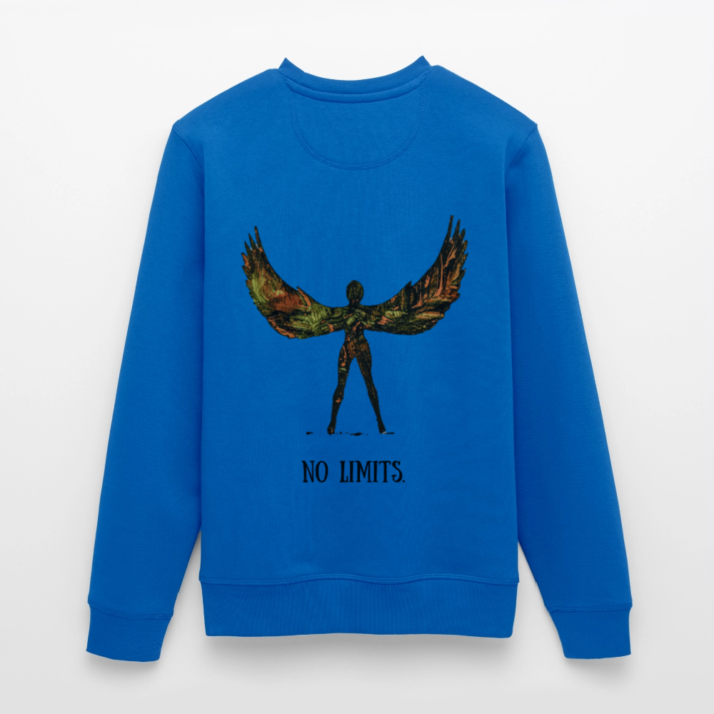 Unisex Bio Pulli Angel Backprint - Königsblau