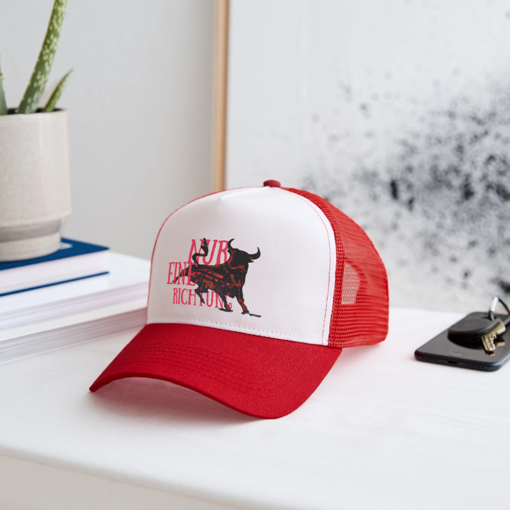 Trucker Cap - Weiß/Rot
