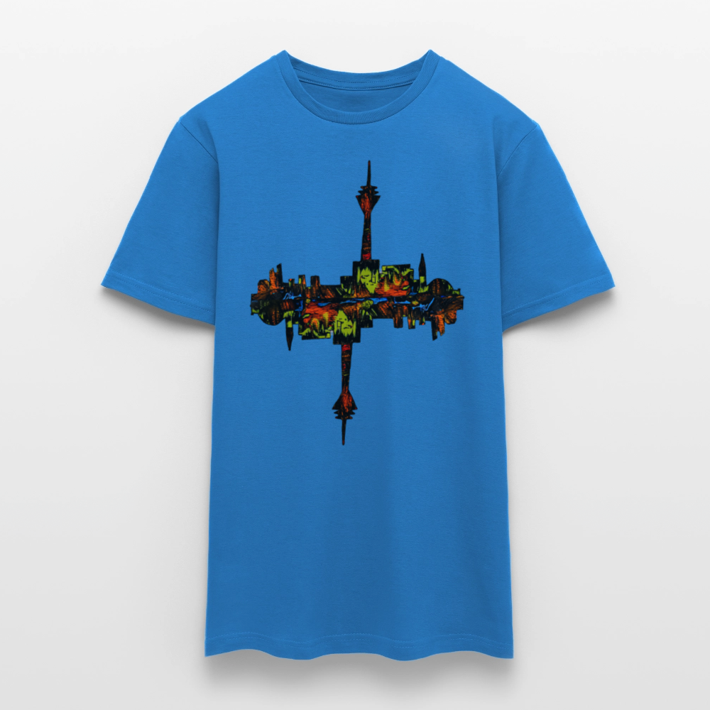Männer T-Shirt Düsseldorfer Skyline V.7 - Royalblau