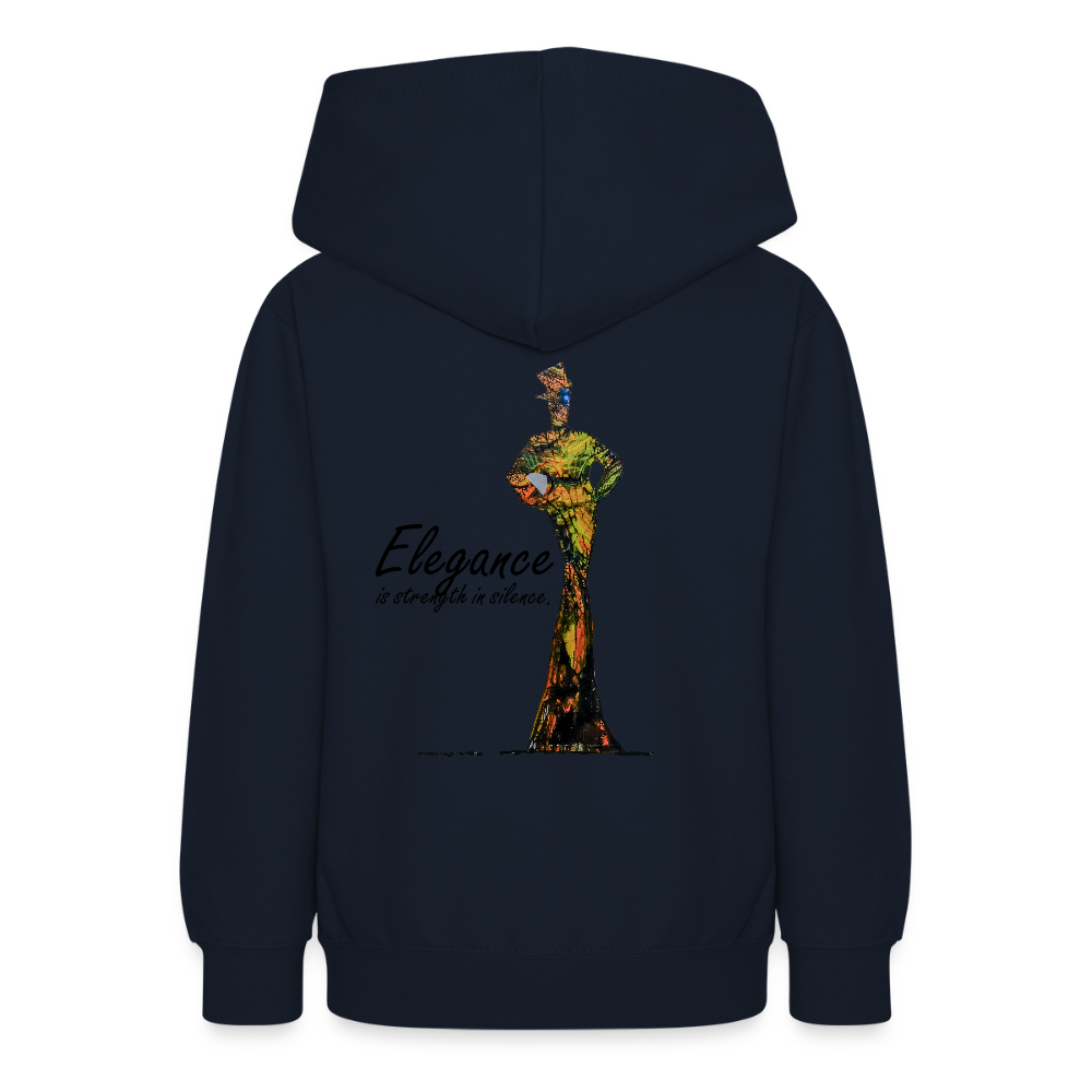 Teenager Hoodie Elegance Backprint - Navy