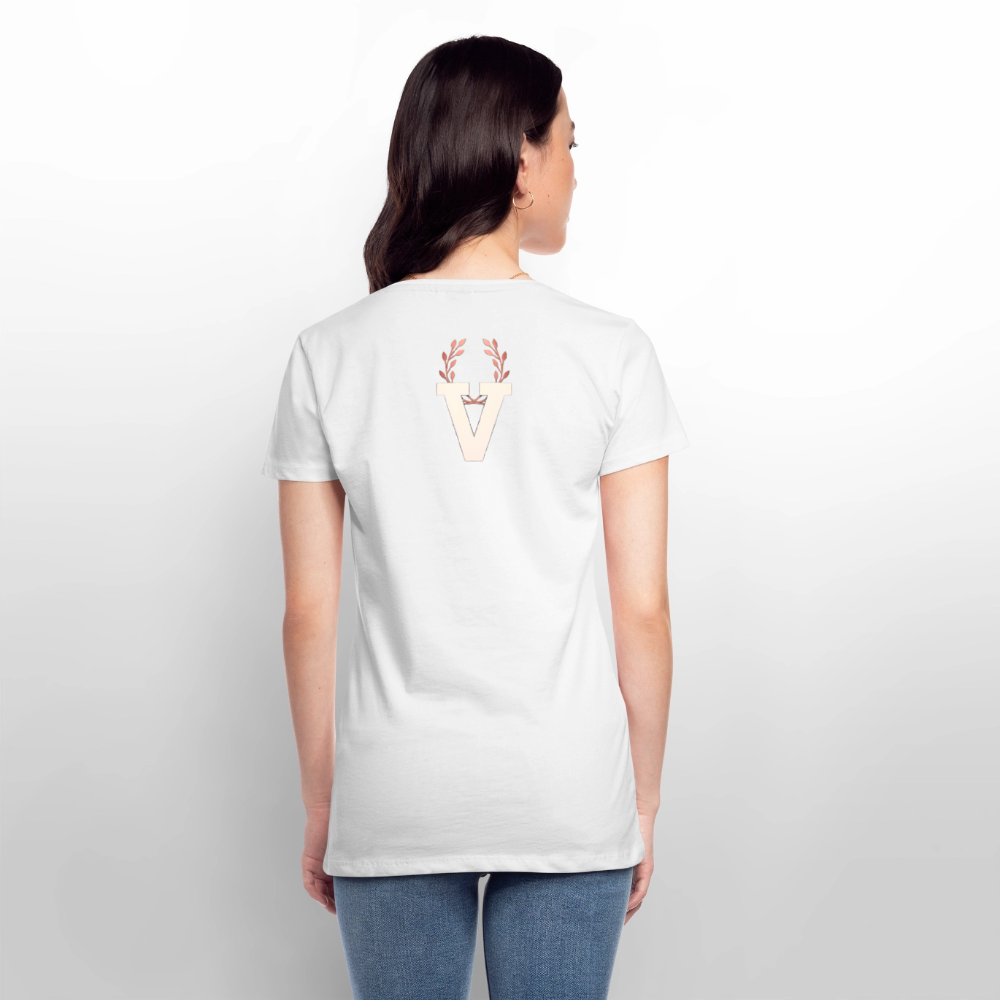 Frauen Premium T-Shirt Düsseldorfer Skyline V.7 - Weiß