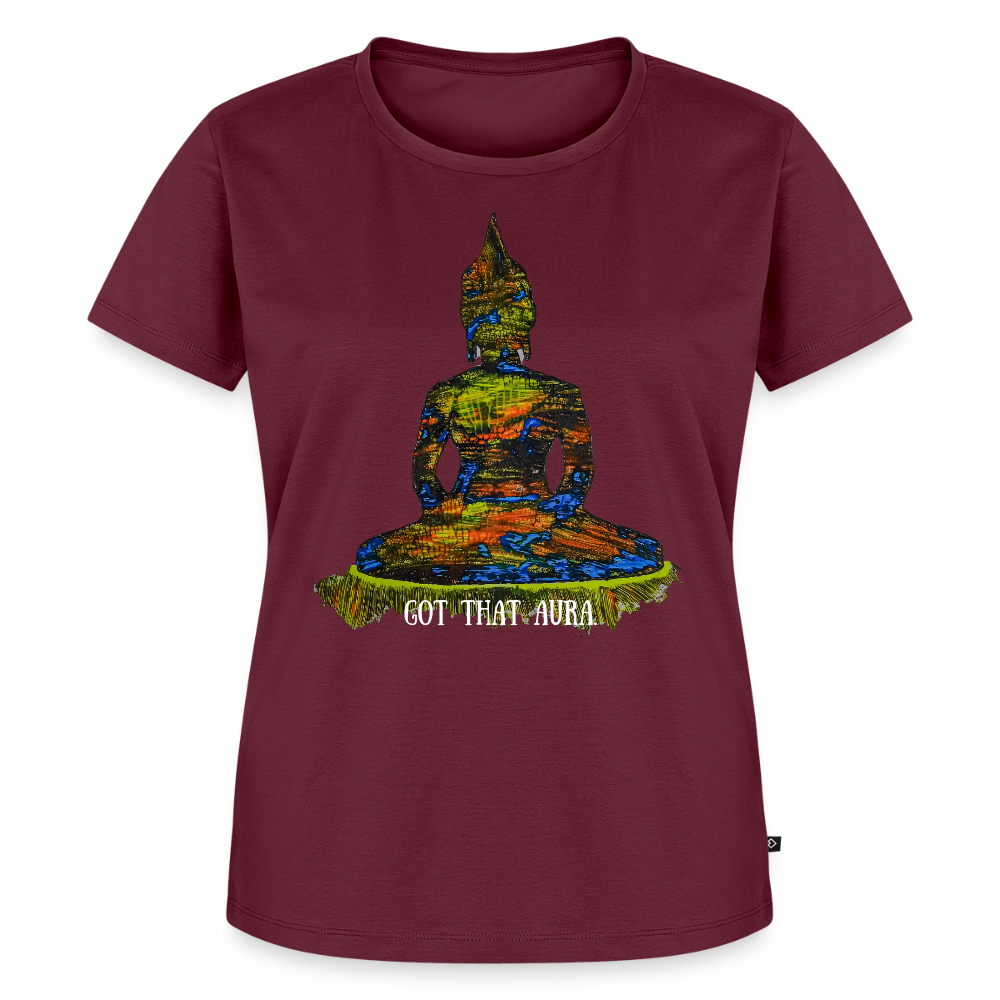 Frauen Premium T-Shirt Zirkulation - Burgunderrot