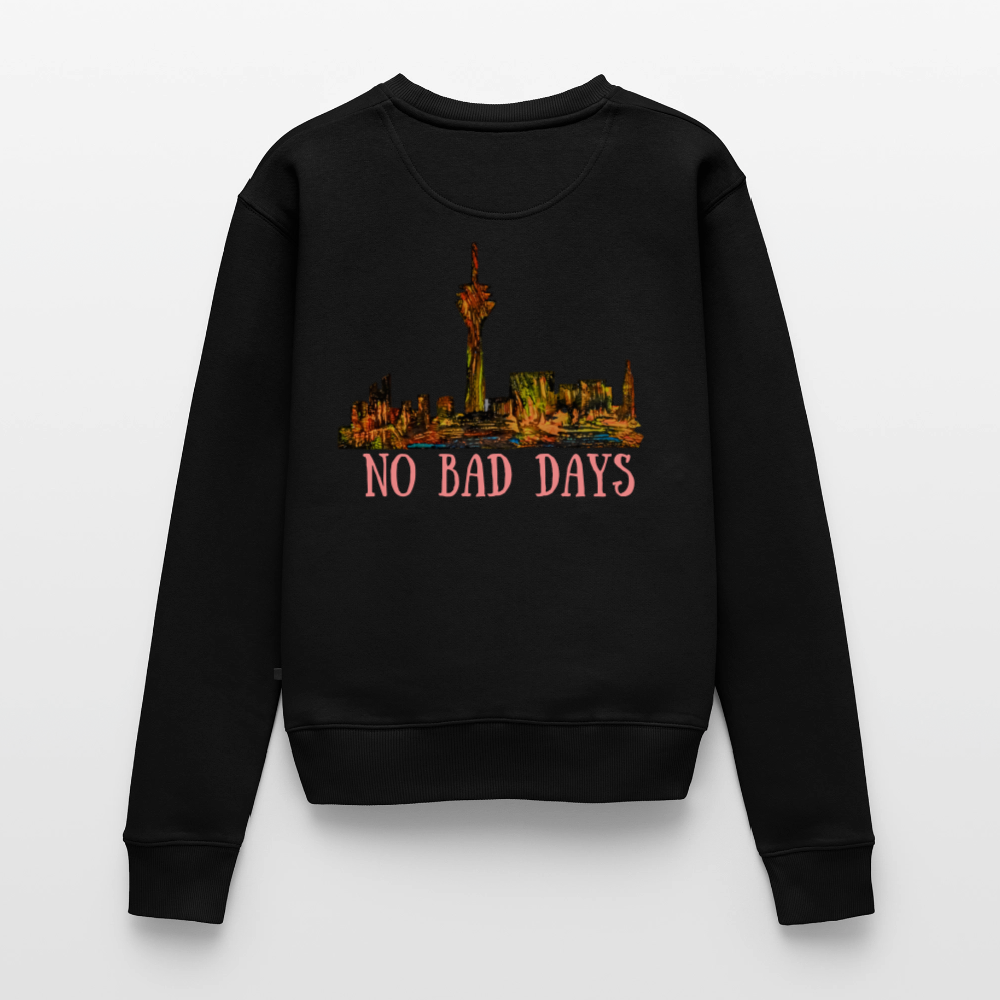 Frauen Pulli Düsseldorfer Skyline Backprint - Schwarz