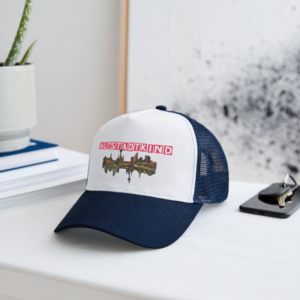 Trucker Cap - Weiß/Navy