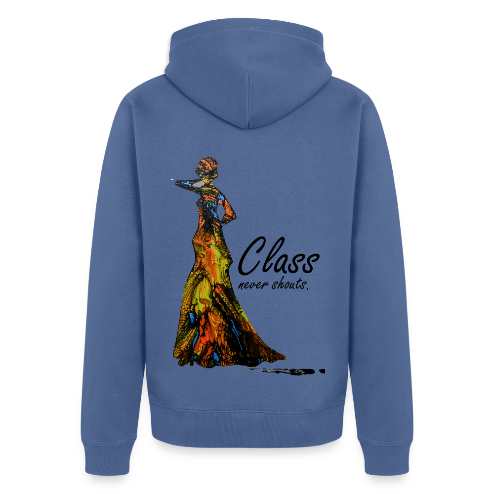 Männer Kapuzenjacke Class Backprint - Taubenblau