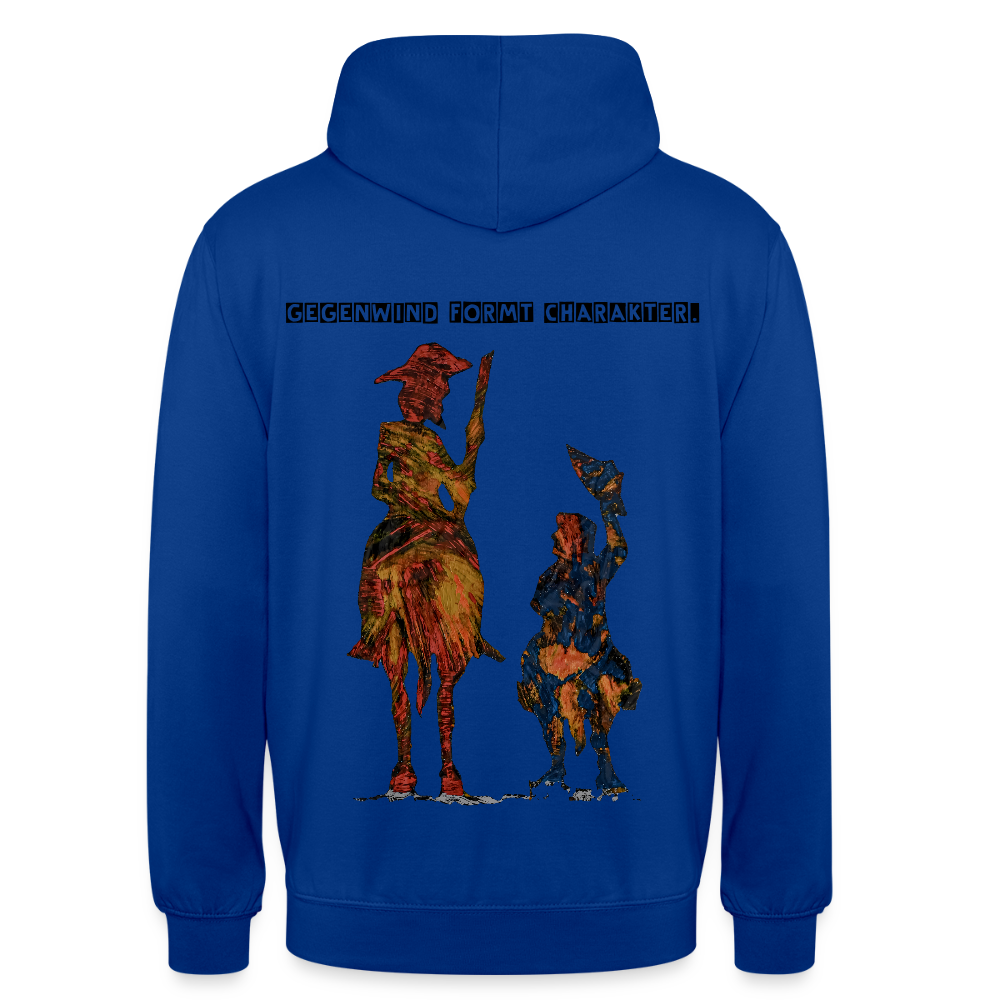 Unisex Hoodie Don Quixote Backprint - Royalblau