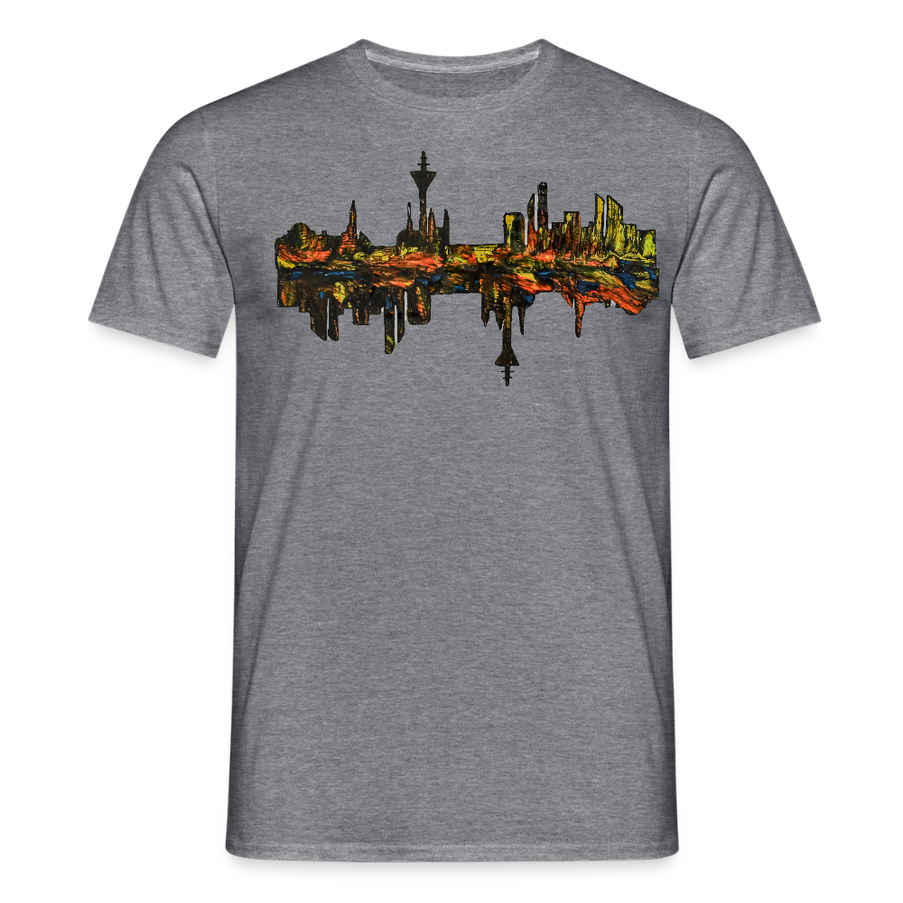 Männer T-Shirt Düsseldorfer Skyline V.3 - Graphit meliert