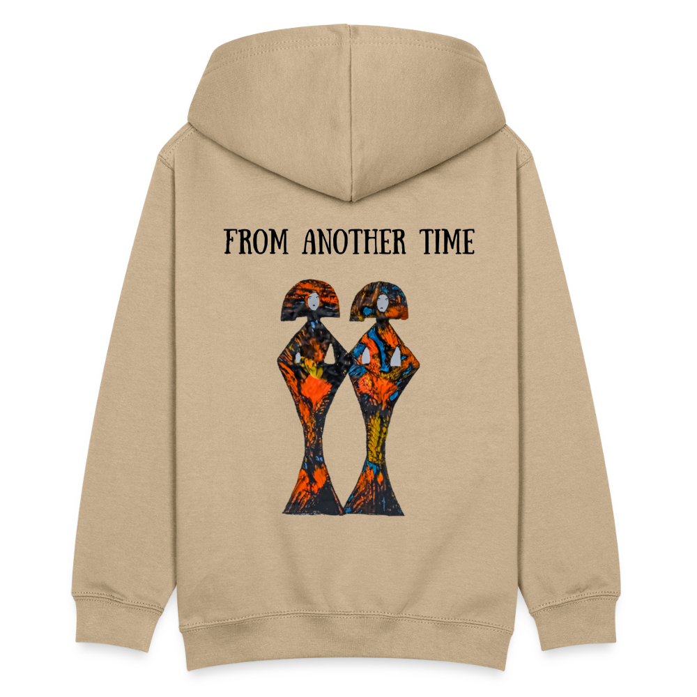 Teenager Hoodie Geishas Backprint - Sand