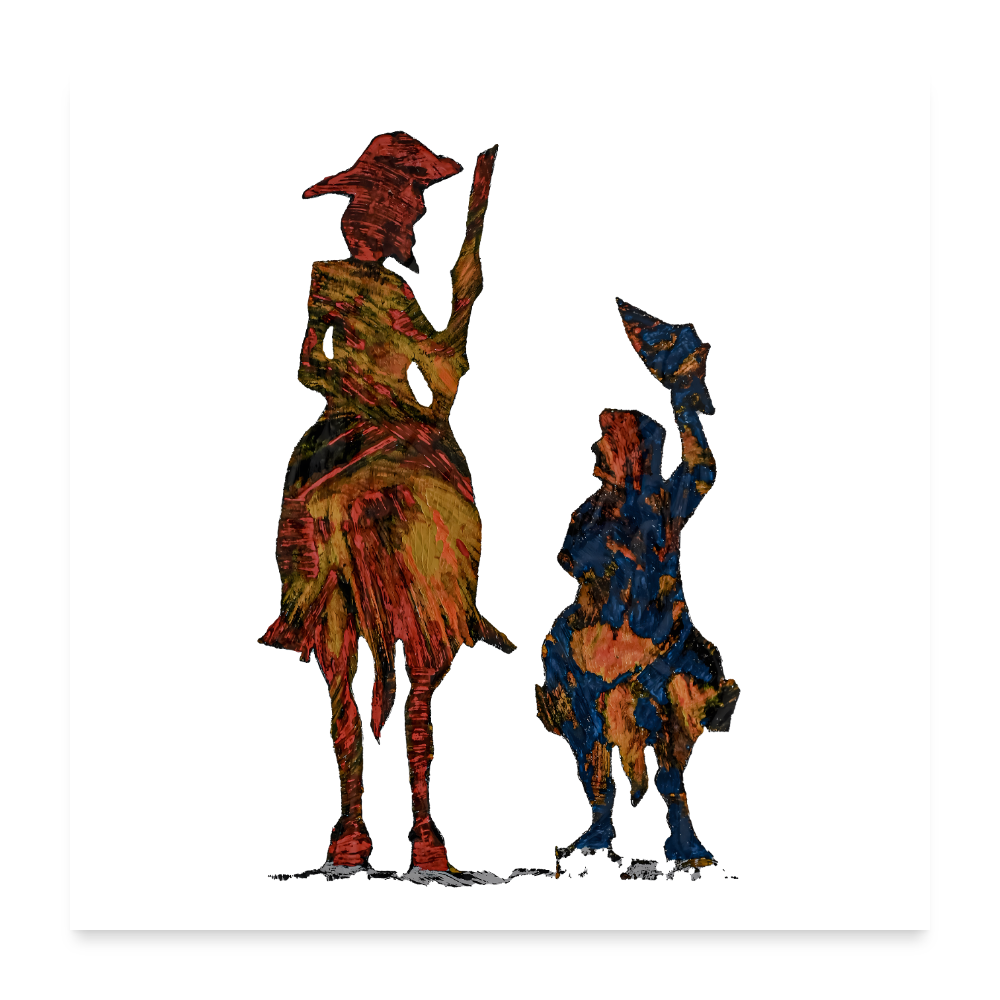 Poster Don Quixote - Weiß