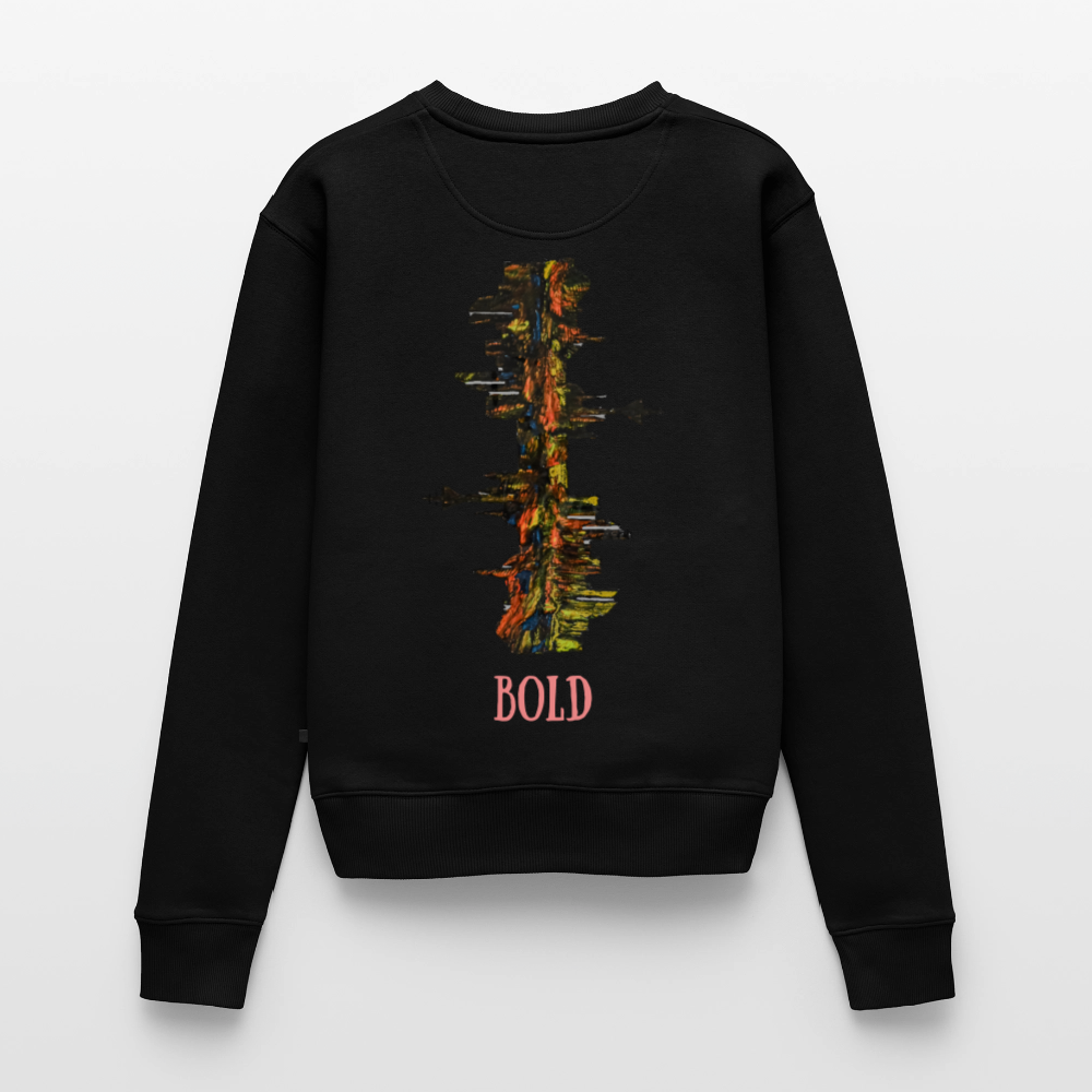 Frauen Pulli Düsseldorfer Skyline Backprint - Schwarz