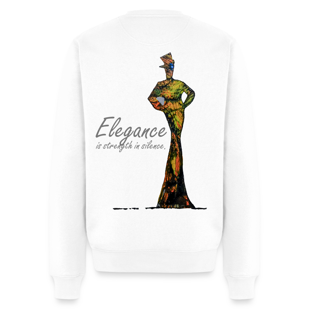 Männer Pulli Elegance Backprint - Weiß