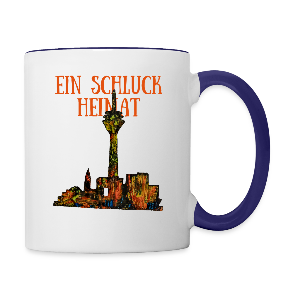 Tasse - Weiß/Kobaltblau