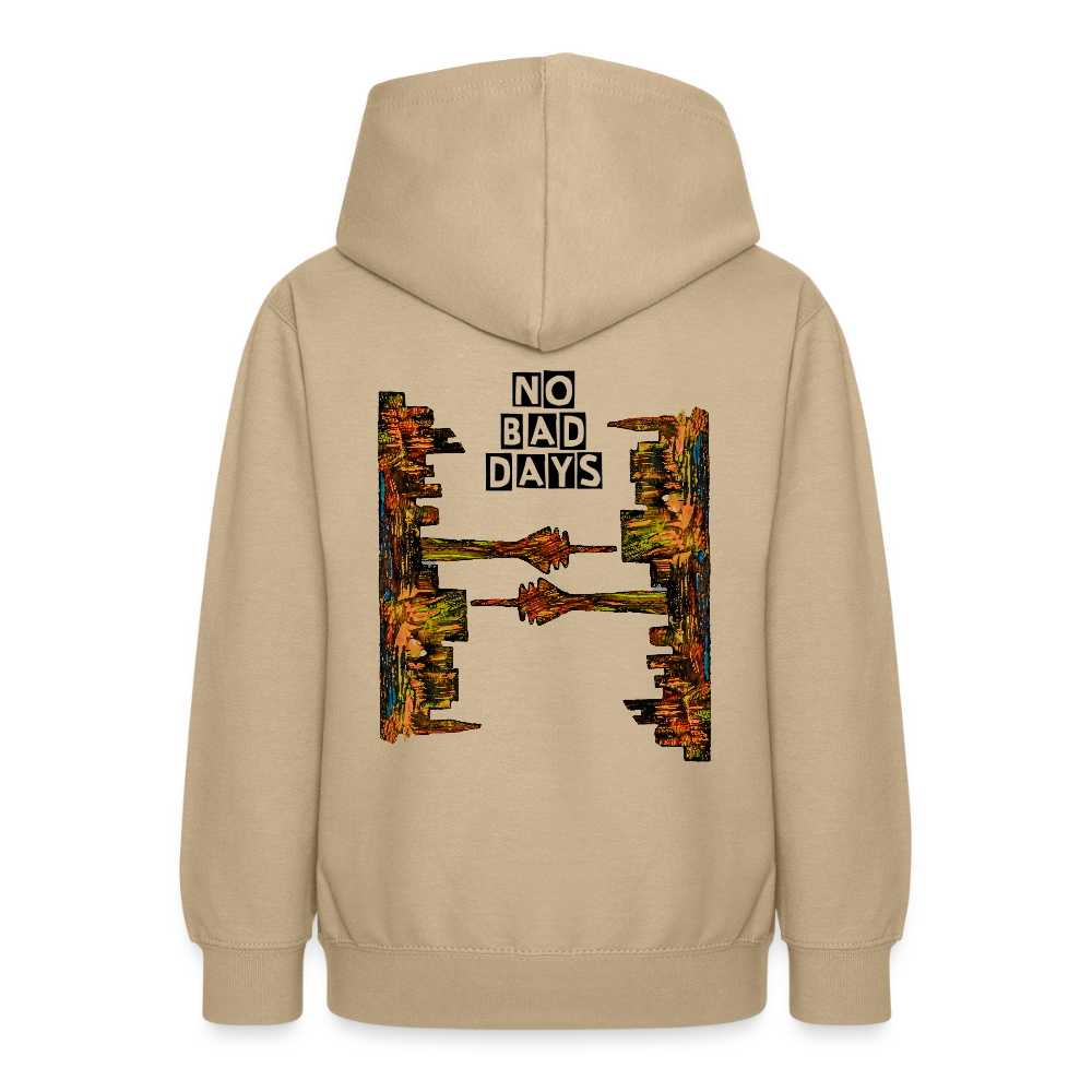 Teenager Hoodie Düsseldorfer Skyline Backprint - Sand