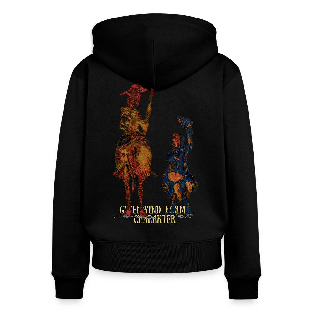 Frauen Kapuzenjacke Don Quixote Backprint - Schwarz