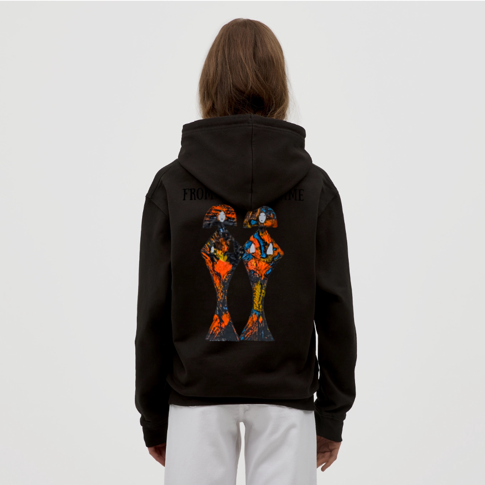 Unisex Hoodie Geishas Backprint - Schwarz