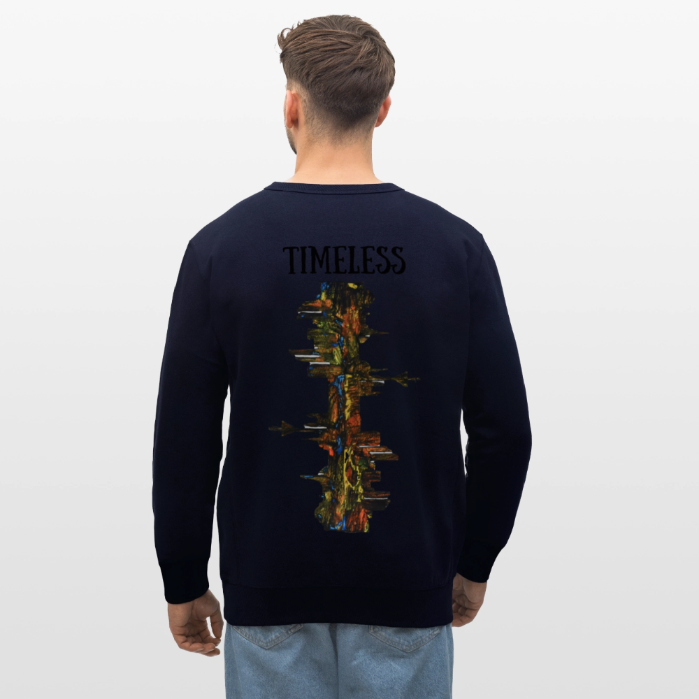 Unisex Bio Pulli Düsseldorfer Skyline Backprint - Navy
