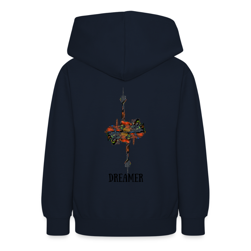 Teenager Hoodie Düsseldorferskyline Backprint - Navy