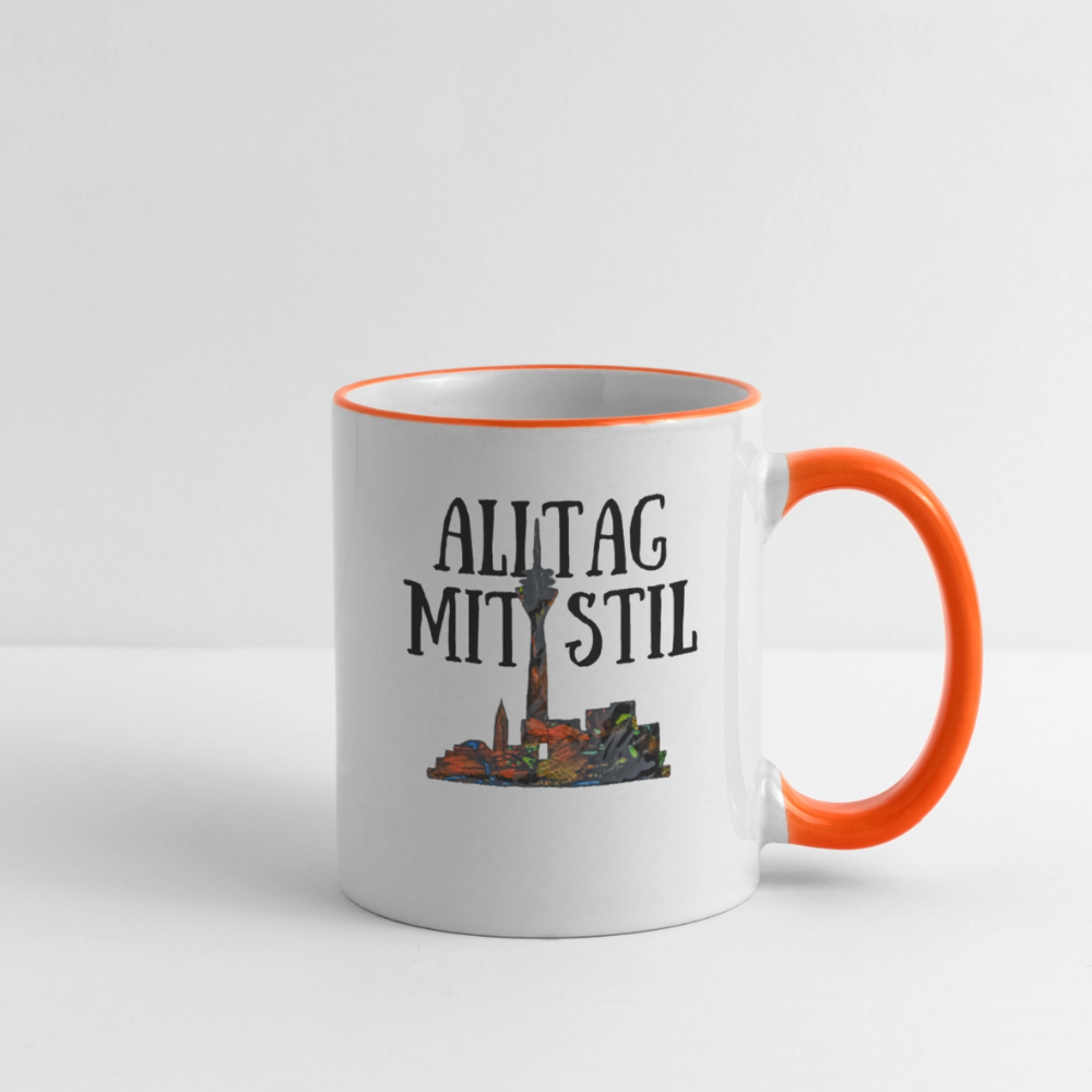 Tasse - Weiß/Orange