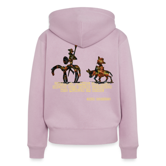 Frauen Kapuzenjacke Don Quixote Backprint - Altrosa