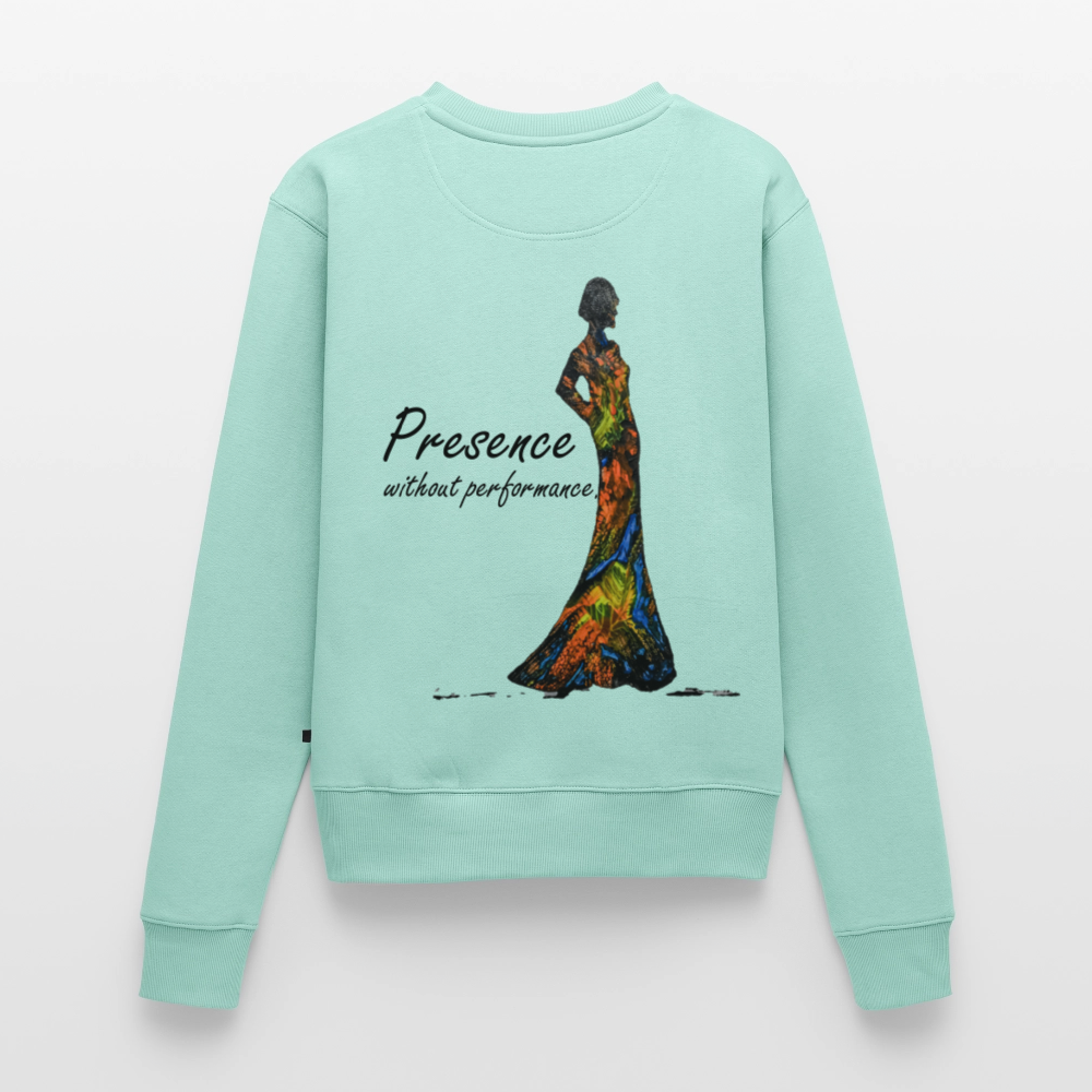 Frauen Pulli Presence Backprint - Mint