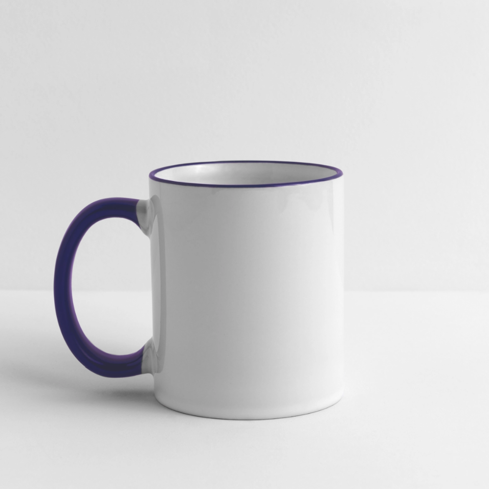 Tasse - Weiß/Kobaltblau