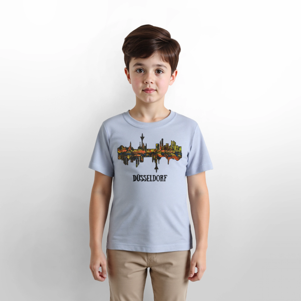 Unisex Kinder T-Shirt Düsseldorfer Skyline V.3 - Lavendel-Violett