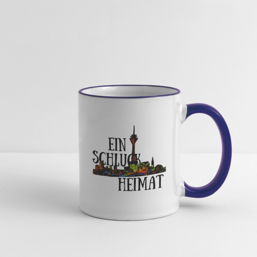 Tasse - Weiß/Kobaltblau