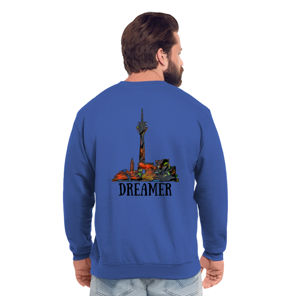 Unisex Pulli Düsseldorferskyline Backprint - Royalblau