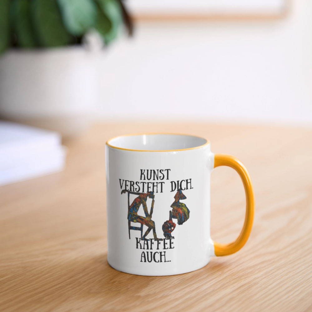 Tasse - Weiß/Gelb