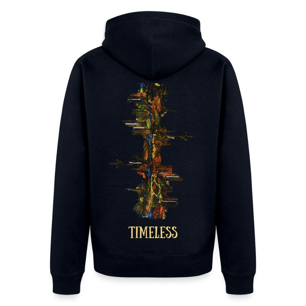 Männer Kapuzenjacke Düsseldorfer Skyline Backprint - Navy