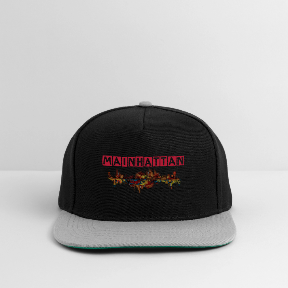 Snapback Cap - Schwarz/Grau