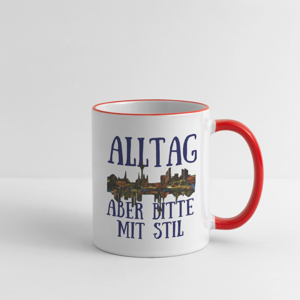 Tasse - Weiß/Rot