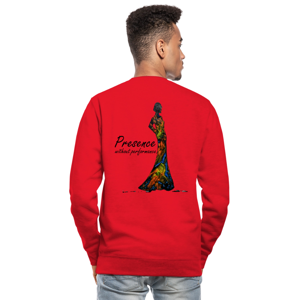 Unisex Pulli Presence Backprint - Rot