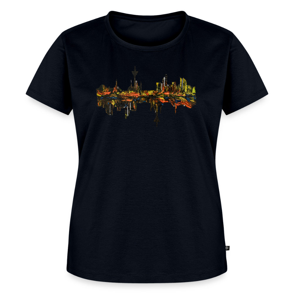 Frauen Premium T-Shirt Düsseldorfer Skyline V.3 - Navy