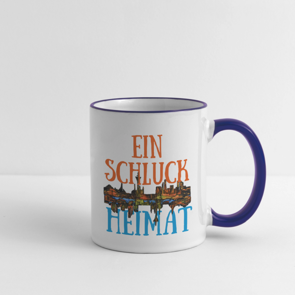 Tasse - Weiß/Kobaltblau