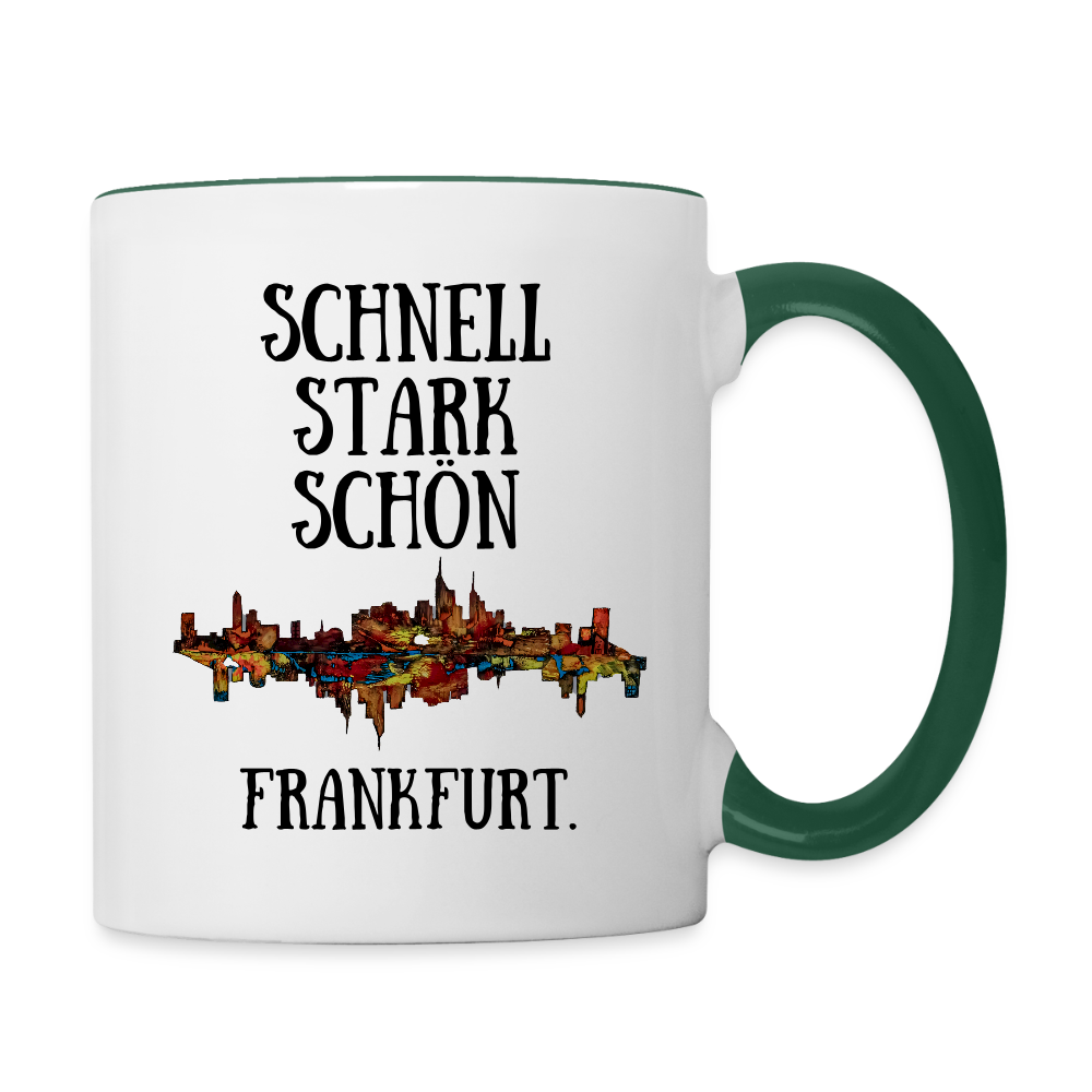 Tasse - Weiß/Dunkelgrün