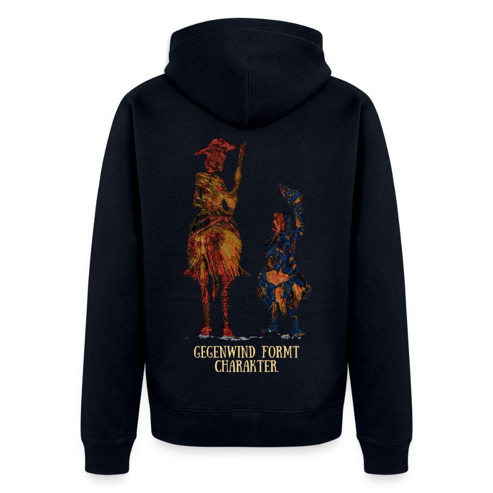 Männer Kapuzenjacke Don Quixote Backprint - Navy
