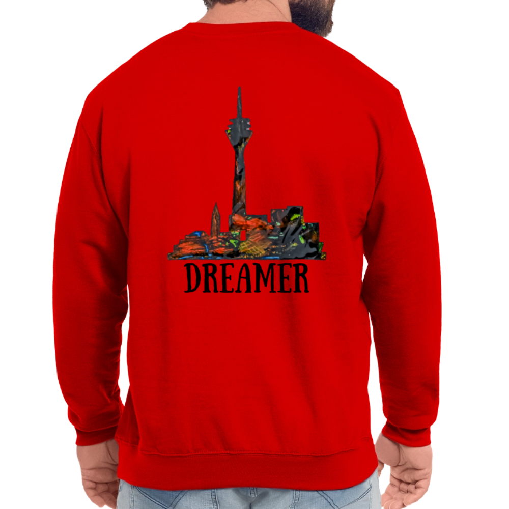 Unisex Pulli Düsseldorferskyline Backprint - Rot