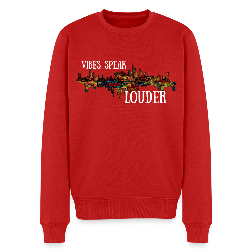 Männer Pulli Frankfurter Skyline Backprint - Rot