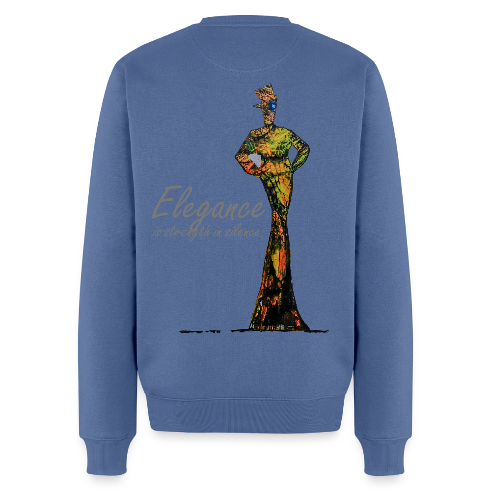 Männer Pulli Elegance Backprint - Taubenblau