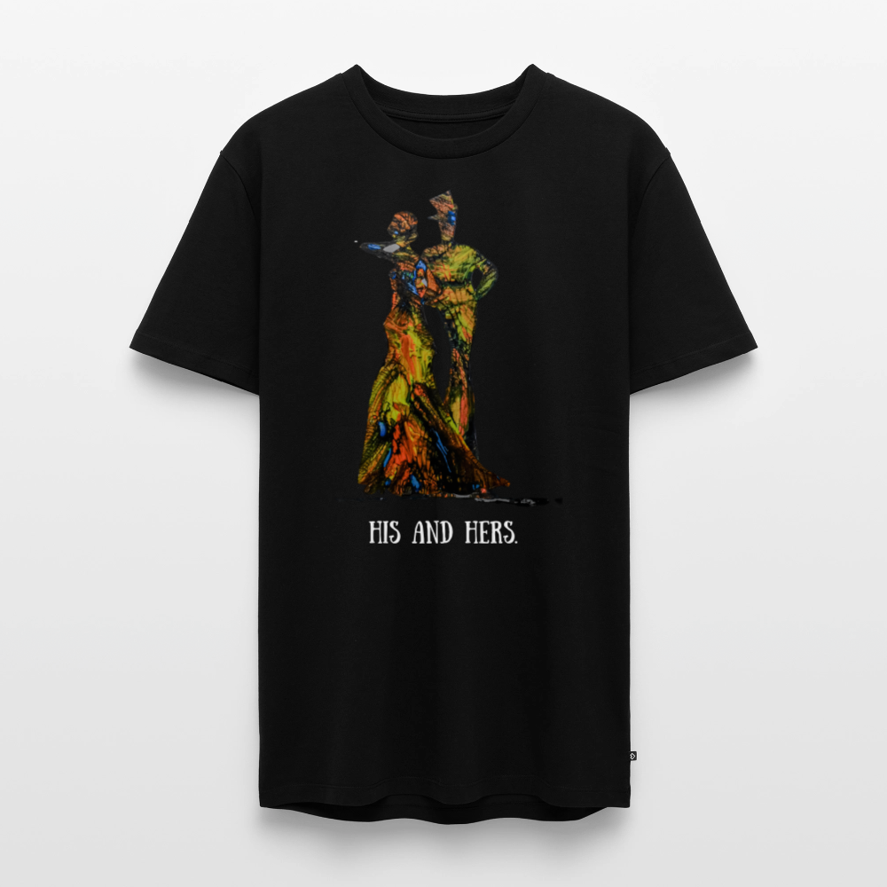 Männer Premium T-Shirt Zylinder und Stella - Schwarz