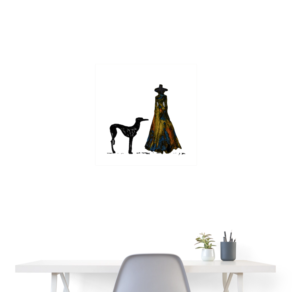 Poster Gabriele - Weiß