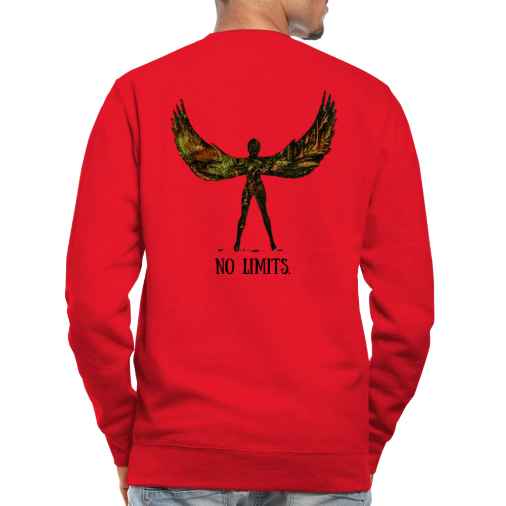 Unisex Pulli Angel Backprint - Rot