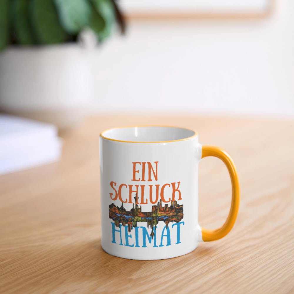 Tasse - Weiß/Gelb