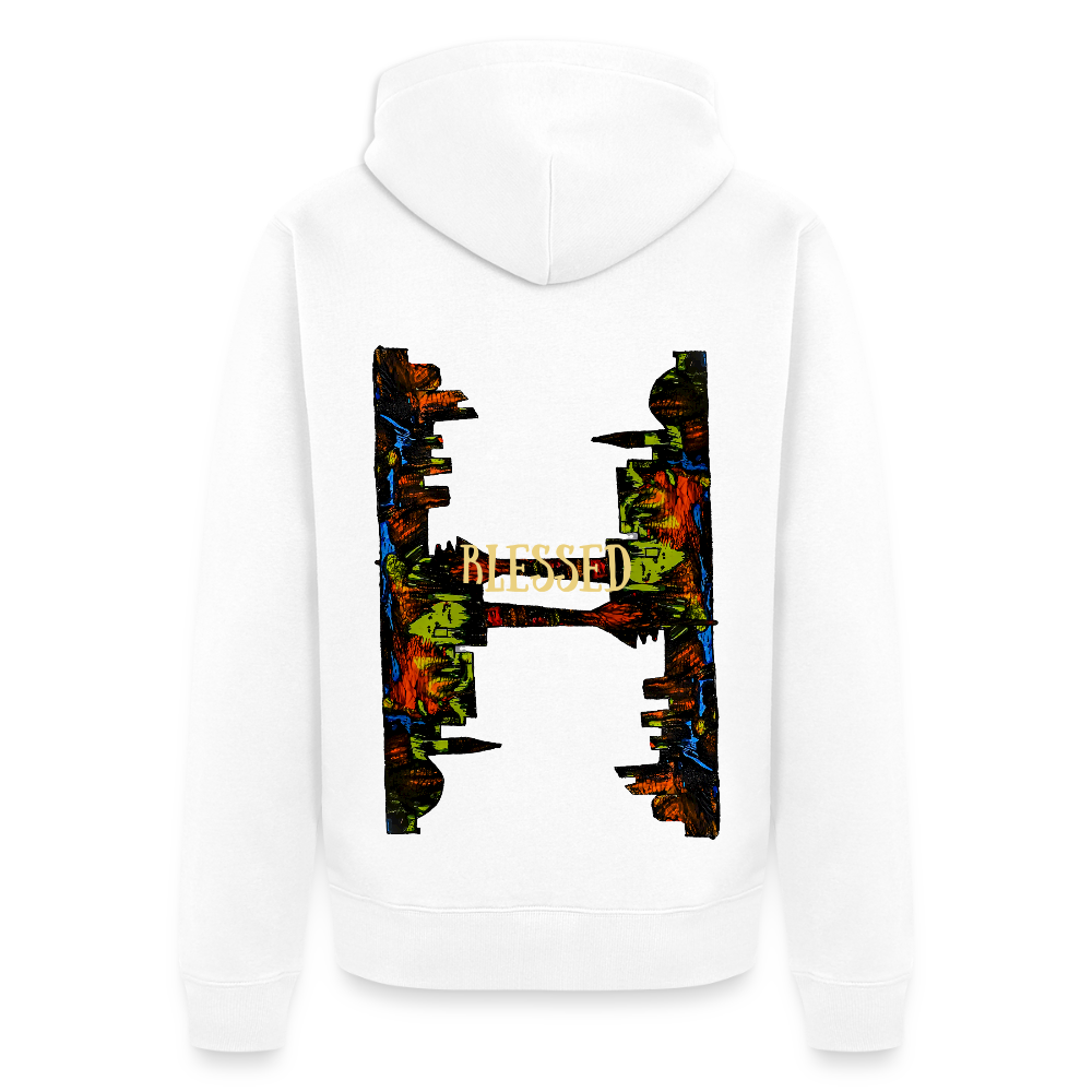 Männer Kapuzenjacke Düsseldorfer Skyline Backprint - Weiß