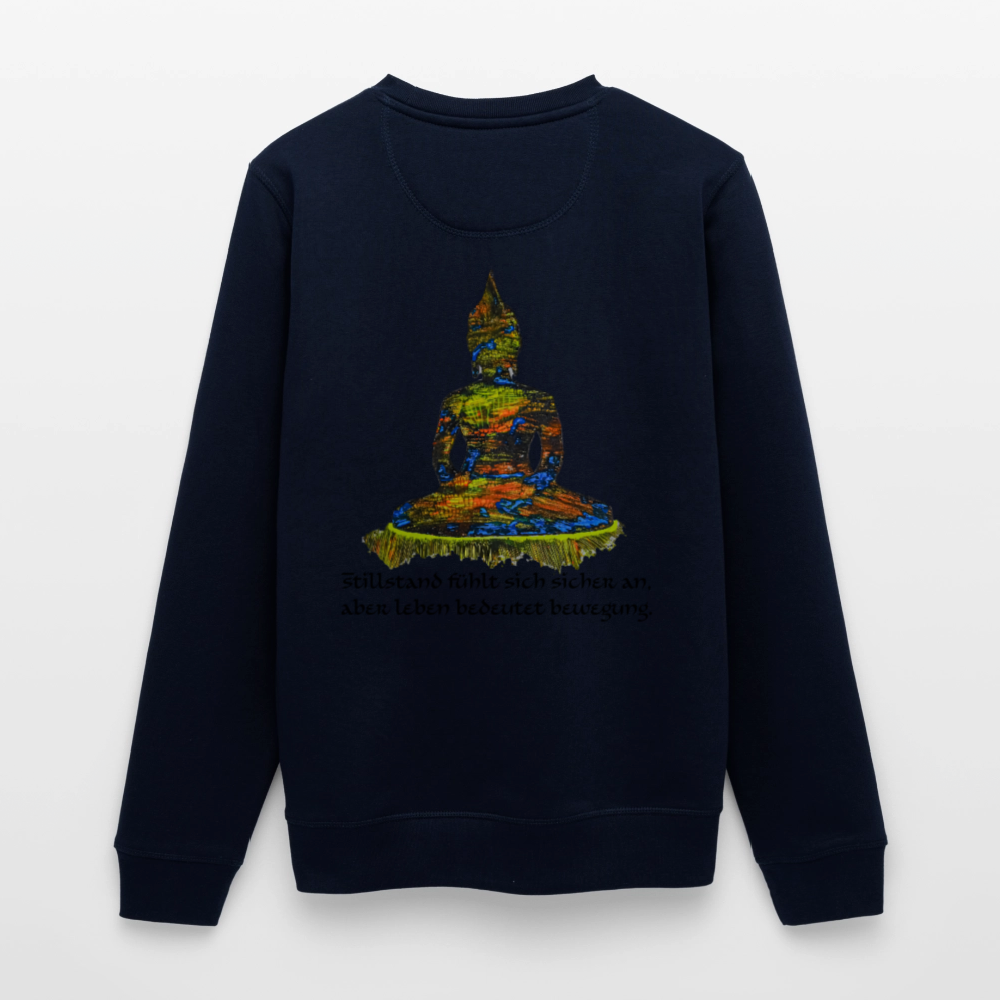 Unisex Bio Pulli Buddha Backprint - Navy
