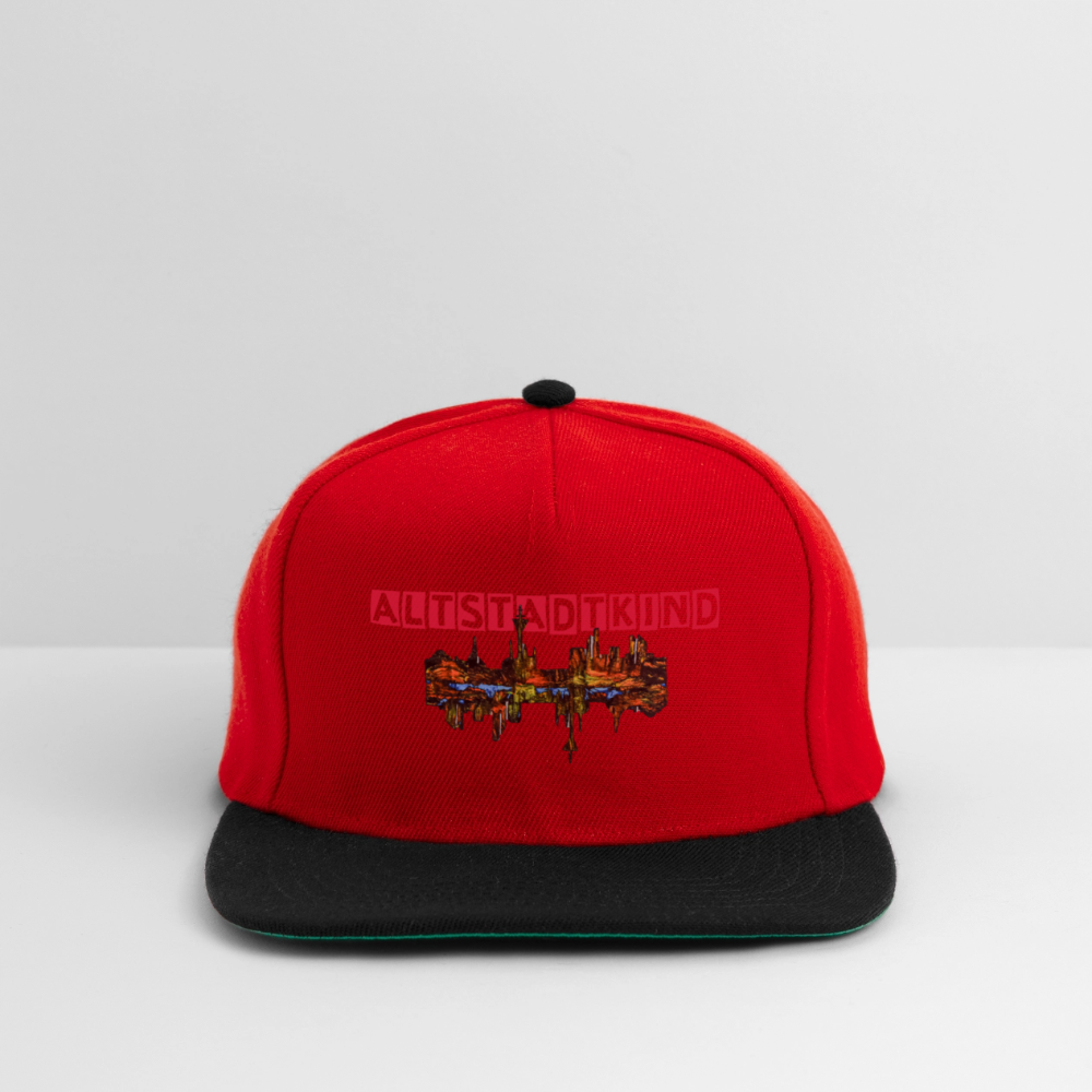 Snapback Cap - Rot/Schwarz