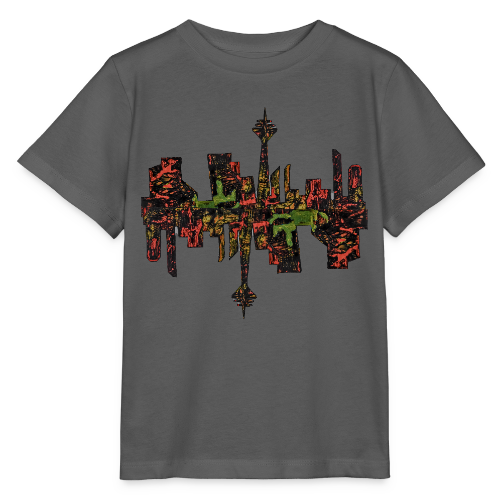 Unisex Kinder T-Shirt Düsseldorfer Skyline V.9 - Anthrazit