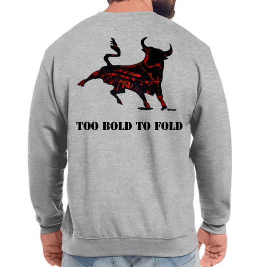 Unisex Pulli Torro Backprint - Weißgrau meliert