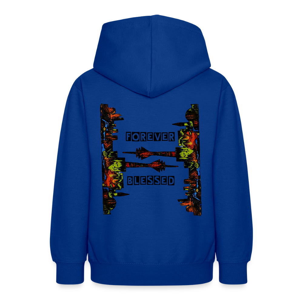 Teenger Hoodie Düsseldorfer Skyline Backprint - Royalblau